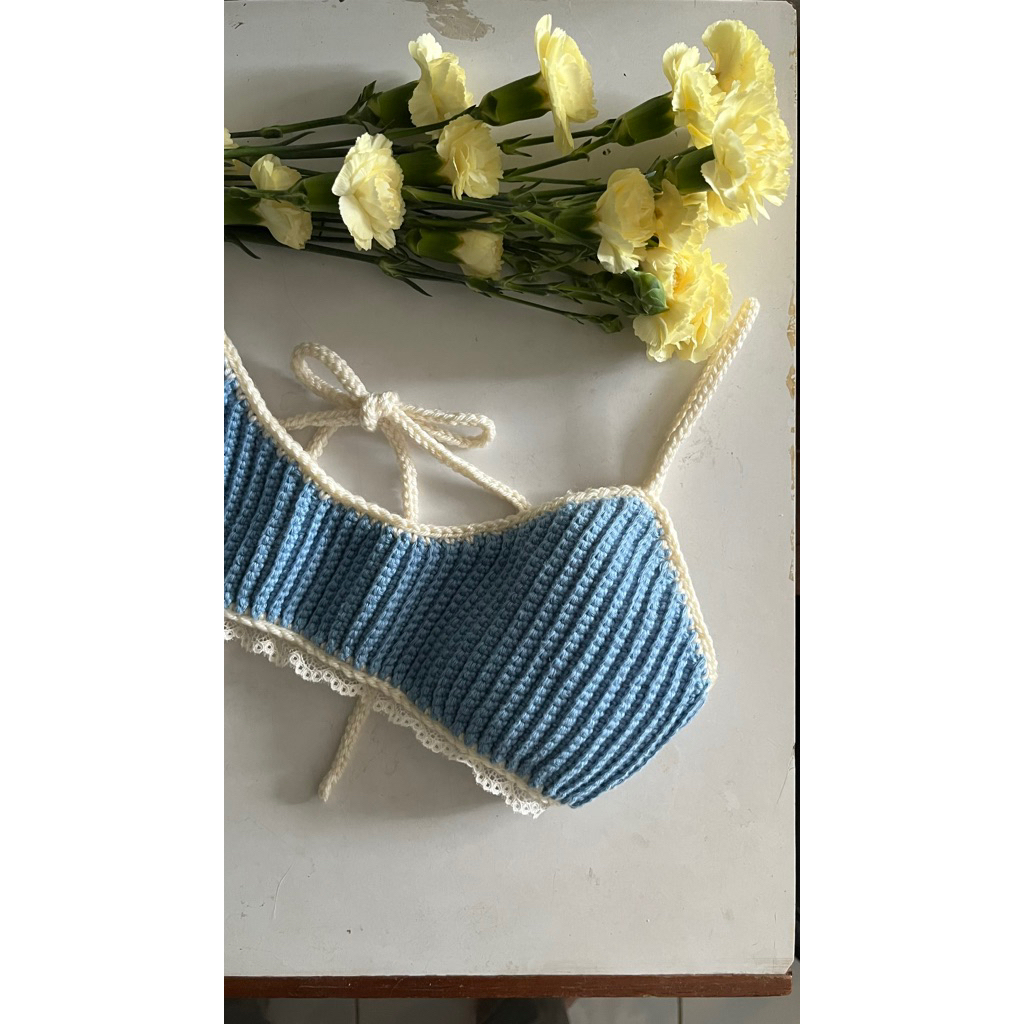 ONE of US • บราไหมถัก Crochet Bra รุ่น femy flo. 💐