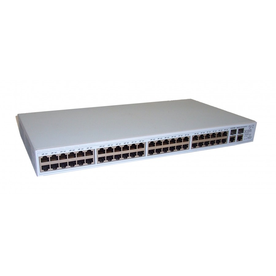 3Com Baseline Switch 2250 plus Ports 48 x 10/100 + 2 x combo Gigabit SFP Com มือสอง