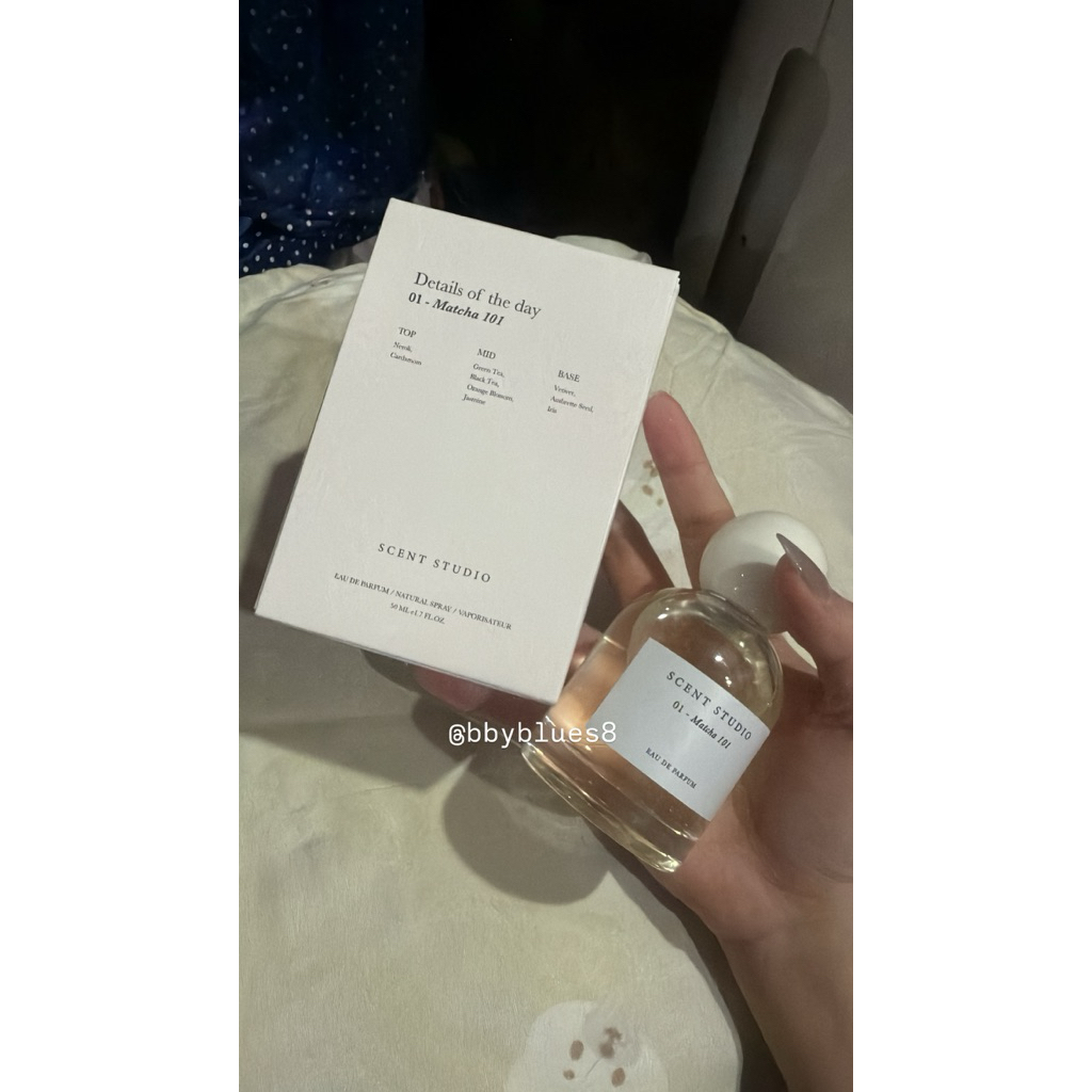 ส่งต่อ🌟💗 น้ำหอม Scent studio 🤍กลิ่น Matcha101 *ส่งต่อเพราะลองฉีดไป1ครั้งกลิ่นไม่เข้ากับตัวเองนะคับ*
