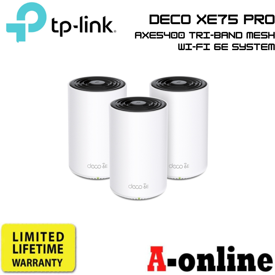TP Link Deco XE75 Pro AXE5400 Tri-Band Mesh Wi-Fi 6E System