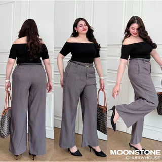 Moonpants กางเกงทำงานสาวอวบ กระดุมหน้าสไตล์สาวออฟฟิศ (ZAZA PANTS) Moonstonechubbyhouse [ Code: 0006 ]