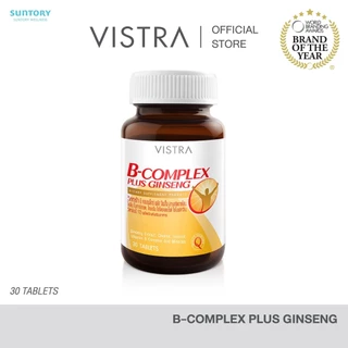 VISTRA B Complex plus Ginseng (30 Tablets) - วิสทร้า บี คอมเพล็กซ์ พลัส จินเส็ง 42กรัม