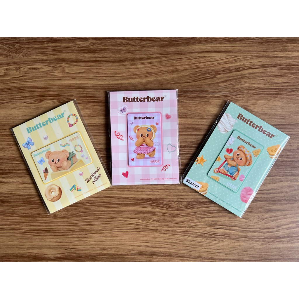 📣บัตรแรบบิทหมีเนย🧈 🧸Rabbit card Butterbear (พร้อมส่ง📌) บัตรbts 🧸แถมฟรีกระดาษโน๊ตน้องเนยทุกลาย🧈
