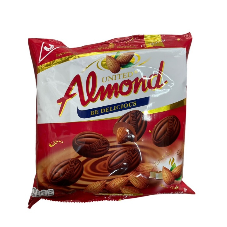 อัลมอนด์ ยูไนเต็ดอัลมอนด์เคลือบช็อคโกแลต 247.5 กรัม #United Almond