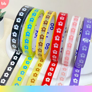 เทป Mini Flower 🌻🌼 ดอกไม้ 15 มม. 45 หลา (ม้วน) 6 สี ติดกล่องขนม เบเกอร์รี่ ปิดกล่อง ติดกล่อง