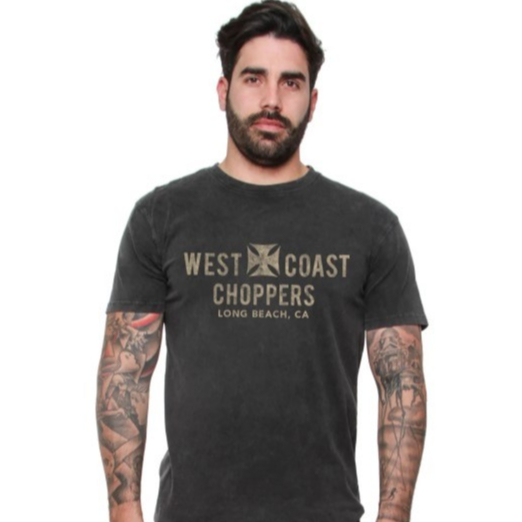 เสื้อยืด West Coast Choppers รุ่น Eagle back - Vintage Black (ของแท้ 100% ) นำเข้าจาก USA