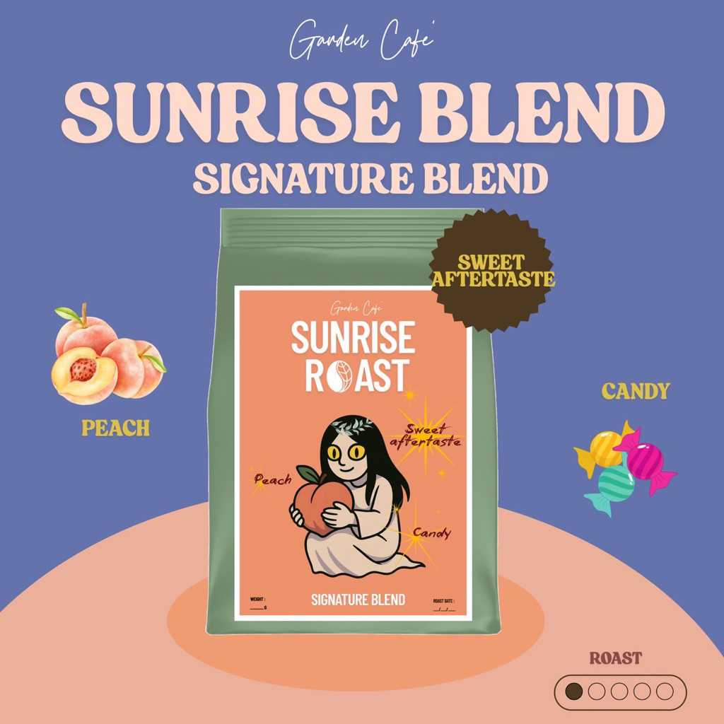 เมล็ดกาแฟ Sunrise Blend (Peach,Candy) (250g/500g)
