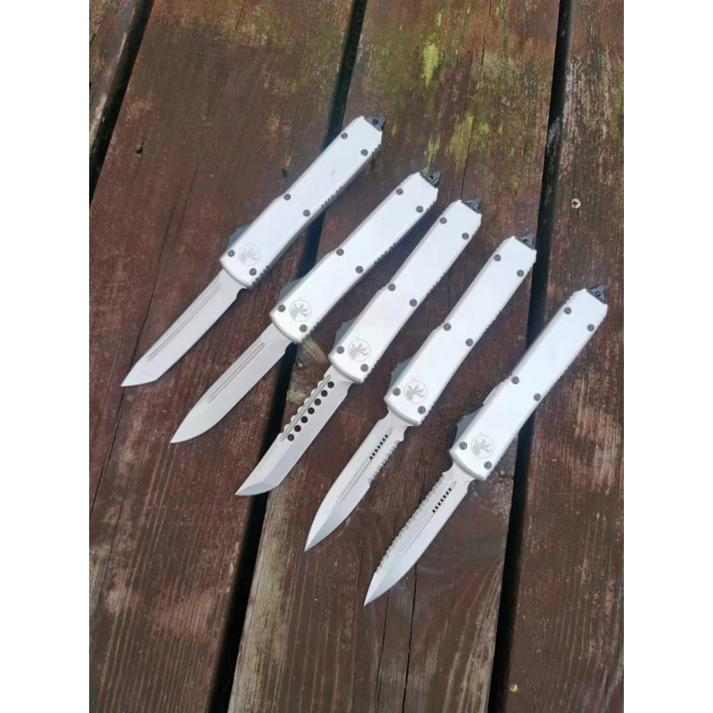 Microtech ไมโครเทคโนโลยี UT85 OTF ตัดขอบวัสดุ: 440 ก้านวัสดุ: T6 การบินอลูมิเนียม