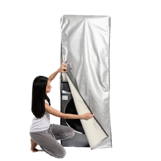 ผ้าคลุมเครื่องซักผ้า วางซ้อน ขนาด 60x62x170 ซม.(หนังPVC Sponge Leather )🚛พร้อมส่ง