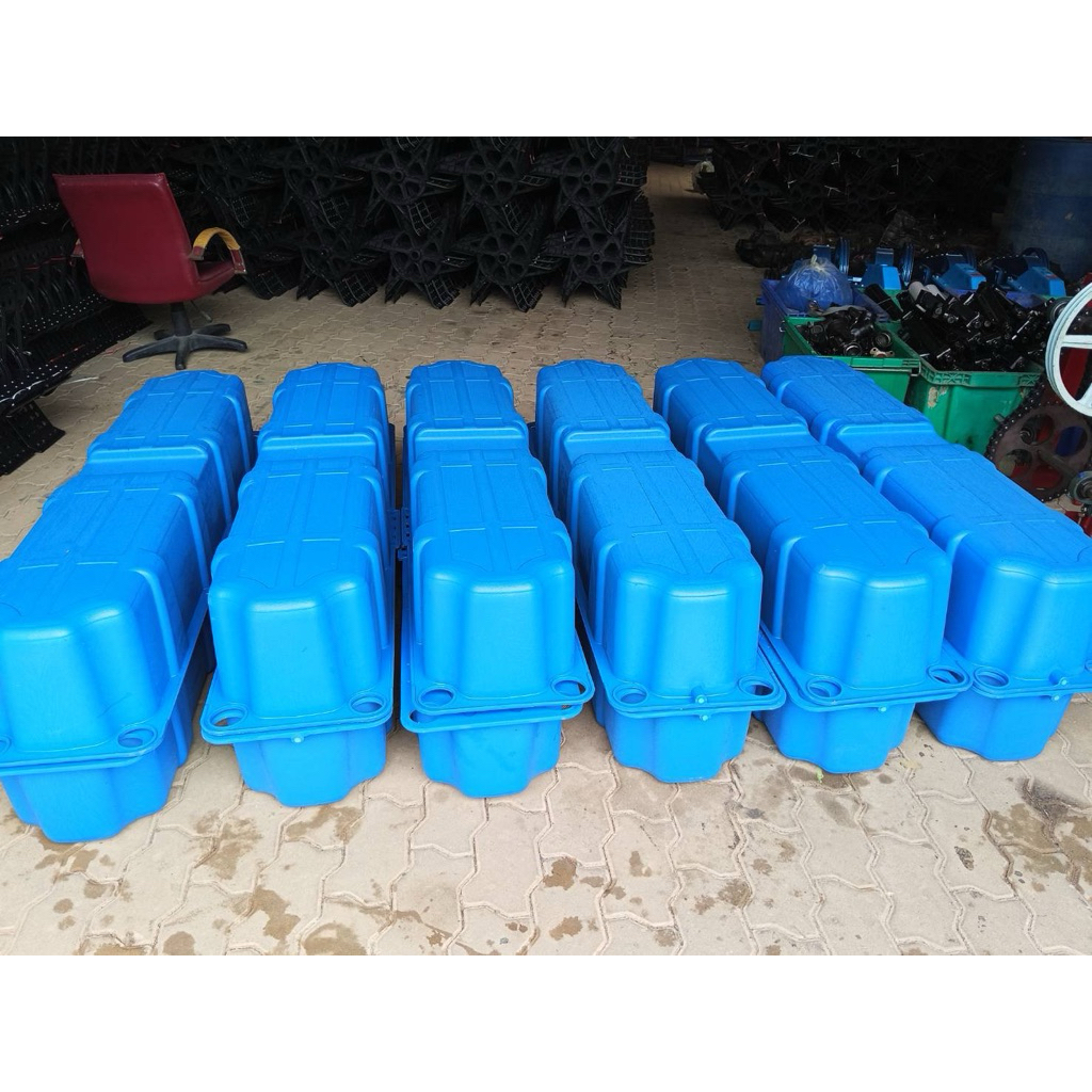 ทุ่นเป่า ทุ่นพลาสติกลอยน้ำ คัดเกรดA หนาทน  ขนาด 8 นิ้ว 1/2 ครึ่ง สำหรับใช้งานบ่อกุ้ง บ่อปลา บ่อบำบัดน้ำ วางเครื่องสูบน้ำ - รูปที่ 3