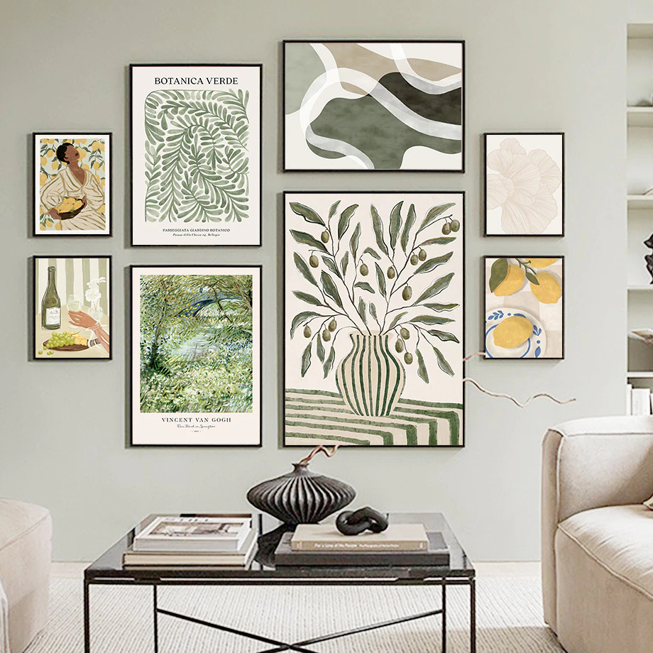 (พร้อมส่งจากไทย) สแกนดิเนเวียน Minimalist Boho Wall Art โปสเตอร์ภาพตกแต่งห้องครัว คาเฟ่