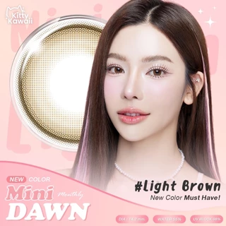รุ่นวอนยอง IVE ⭐️ คอนแทคเลนส์ Mini Dawn Light Brown / Black (Kitty Kawaii) ขนาดมินิ 🌷