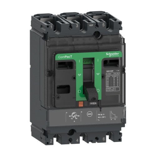 NSX100F (C10F3TM) / NSX100N (C10N3TM) 3P เมนเบรคเกอร์ main breaker 16A - 100A  SCHNEIDER