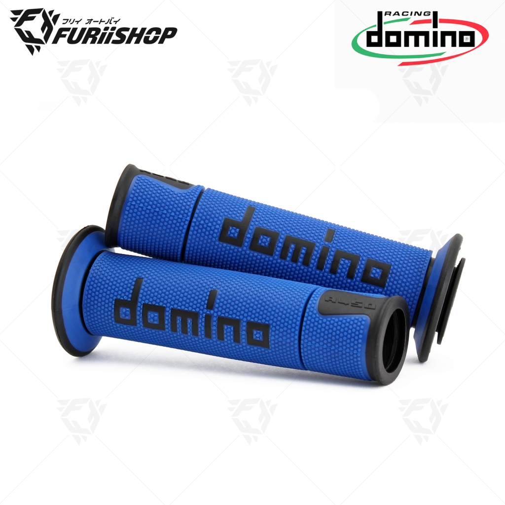 ปลอกแฮนด์ DOMINO A450 ปลายเปิด น้ำเงิน-ดำ