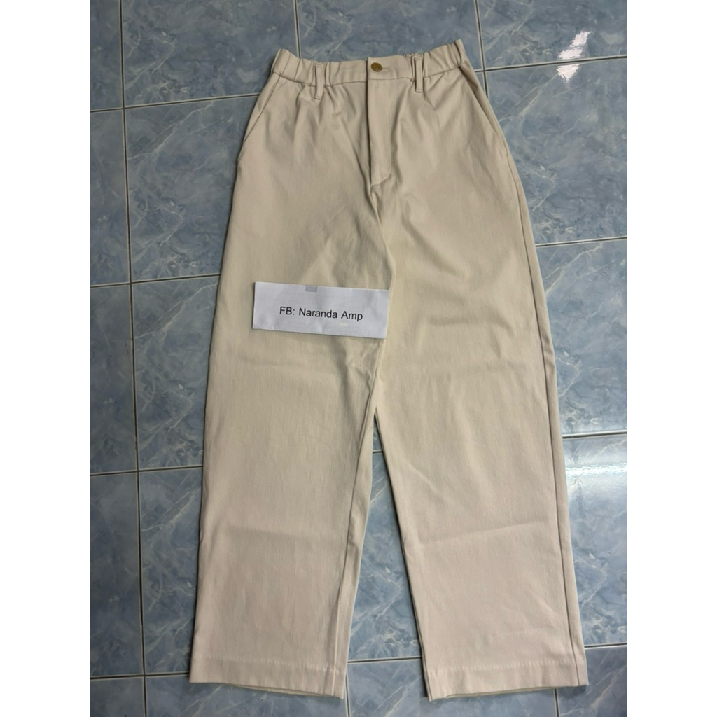 MUJI s กางเกงผ้าฝ้าย