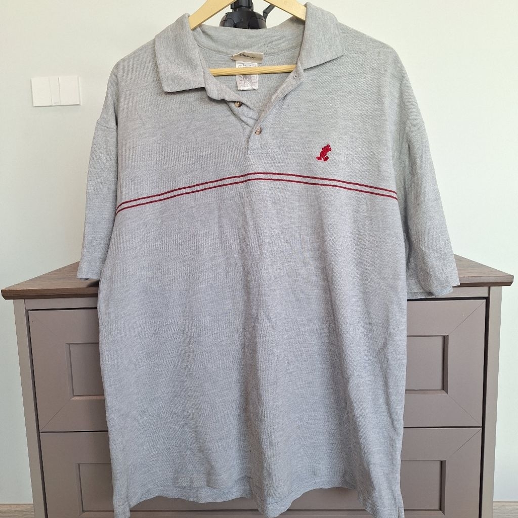 เสื้อยืด คอปก ลายการ์ตูน vtg disney mickey size XL (AD62)