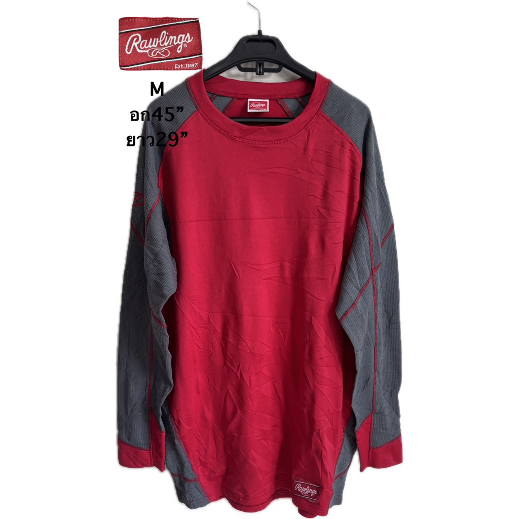 sw13 มือสอง สเวตเตอร์  Rawlings Fleece รุ่น UDFP4 ปี 2020 สีแดงเทา  เสื้อกันหนาวตัวนี้กลับมาแล้วและด