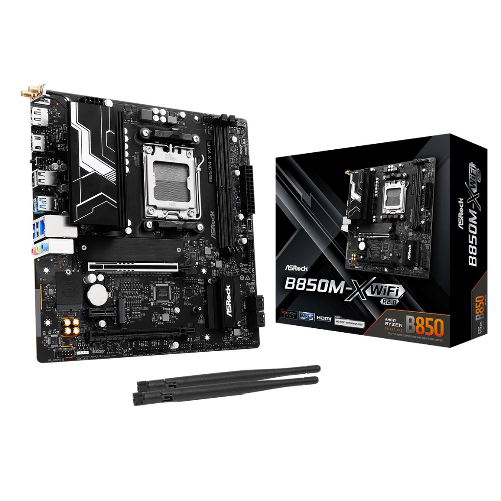 ASRock B850M-X WiFi R2.0 AMD AM5 mATX Motherboard (เมนบอร์ด)