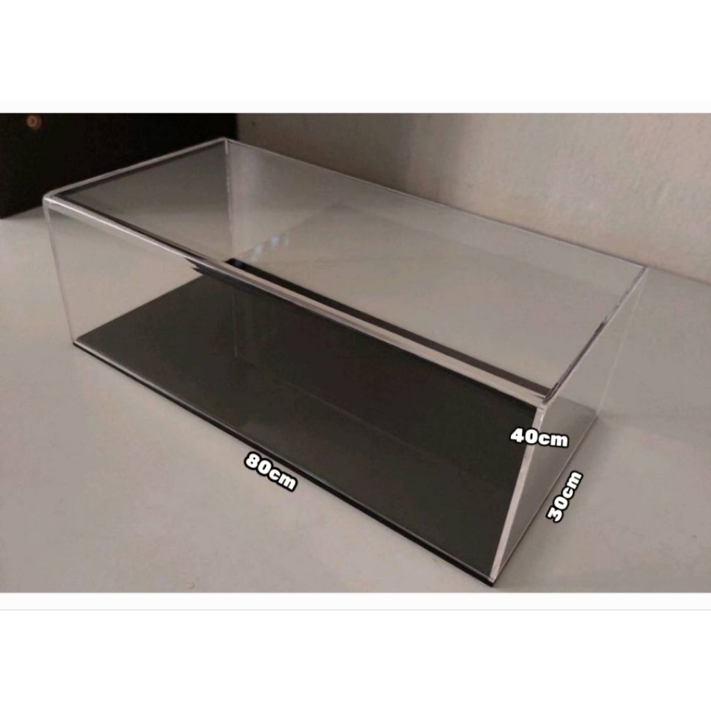 กล่องครอบโมเดล "ใส" ฐานดำ
ขนาด80cm×30cm×40cm (กว้าง×ลึก×สูง) หนา3mm



