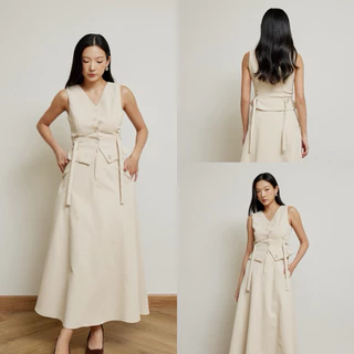 Swana.ss - Lullaby vest set XS-2XL 🤎🤎 เซตกั้กรูดข้าง + กระโปรงยาว