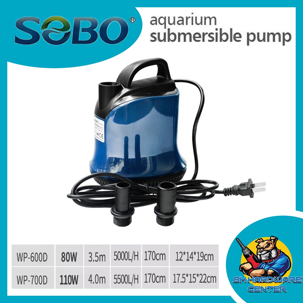 ปั้มน้ำตู้ปลา น้ำพุ มีรุ่น/กำลัง WP600D/80w , WP700D/110w ยี่ห้อ SOBO