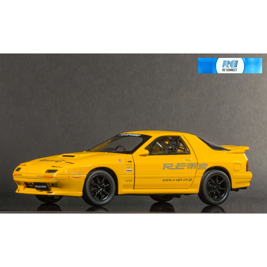 โมเดลรถยนต์ รถเก๋ง 2 ที่นั่ง เรโทร สปอร์ต รถแข่ง มาสด้า Jinlifang 1:24 Mazda RX-7 FC3S RE Super G Am