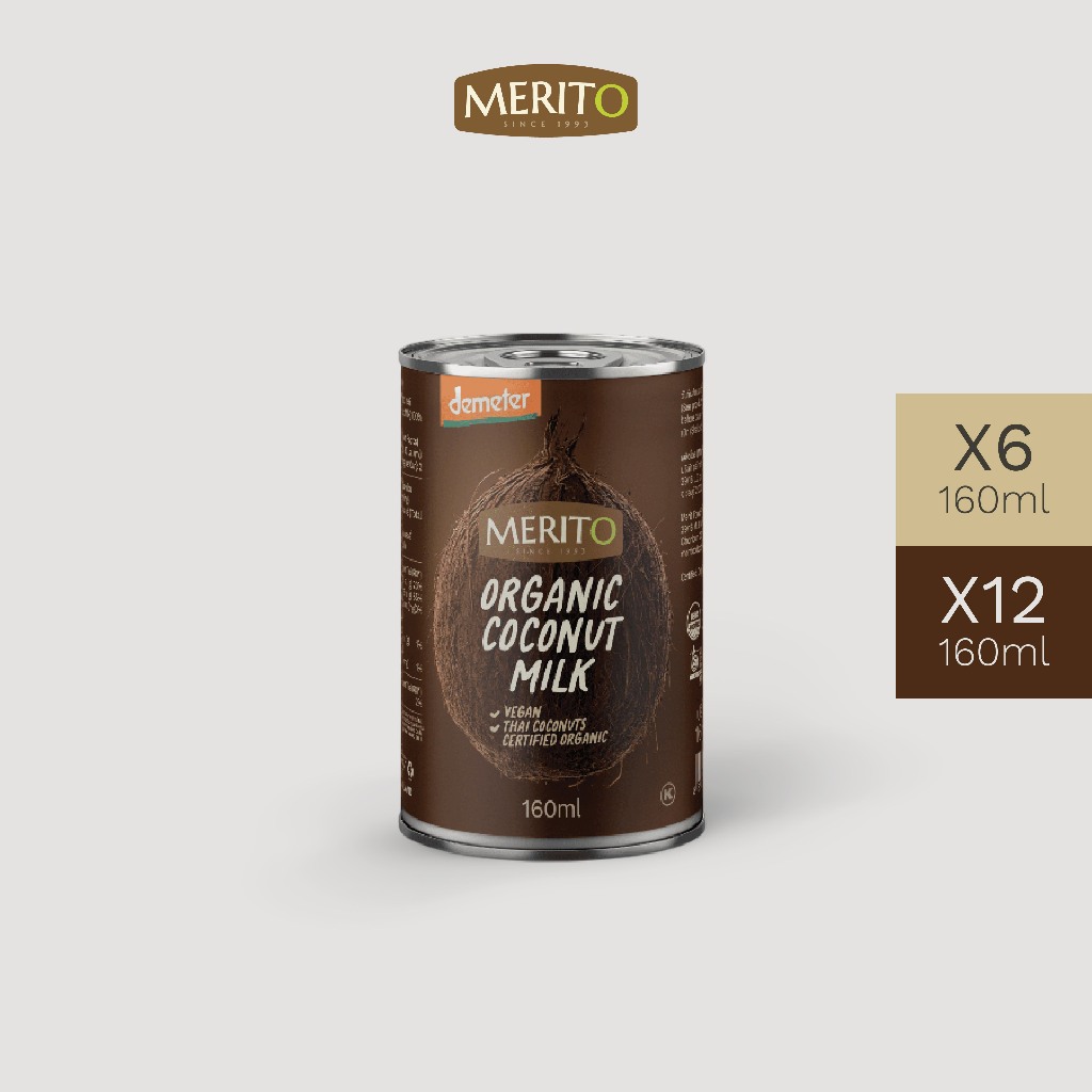 MeritO Organic Coconut Milk 160ml. (เมอริโต้ กะทิออร์แกนิค 160มล)