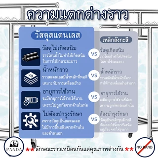 ราวตากผ้าท่อเหล็กสองแถว ราวแขวนผ้าเคลื่อนย้ายได้ ประกอบง่าย มั่นคงไม่ขึ้นสนิม