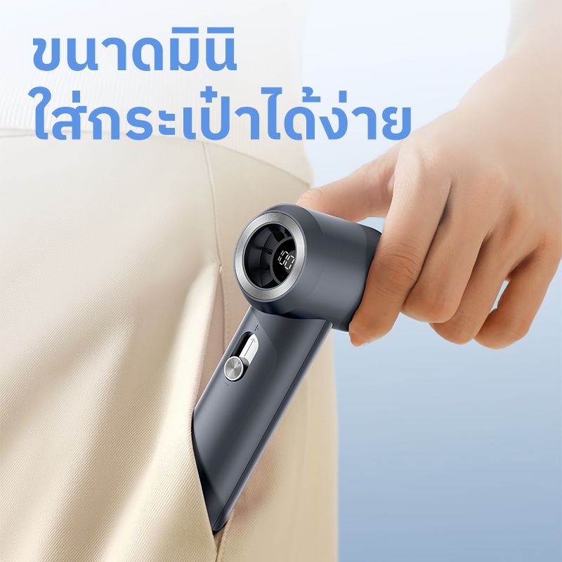 【ทดลองใช้ฟรี 30 วัน】MUXNW แบบพกพามินิเทอร์โบพัดลม USB ชาร์จมินิพัดลม 1-100 เกียร์ปรับความเร็วจอแสดงผล LED แสดงผลแบบเรียล ราคา ถูกที่สุด ดีลบีเคเค แกลเลอรีภาพที่ 2