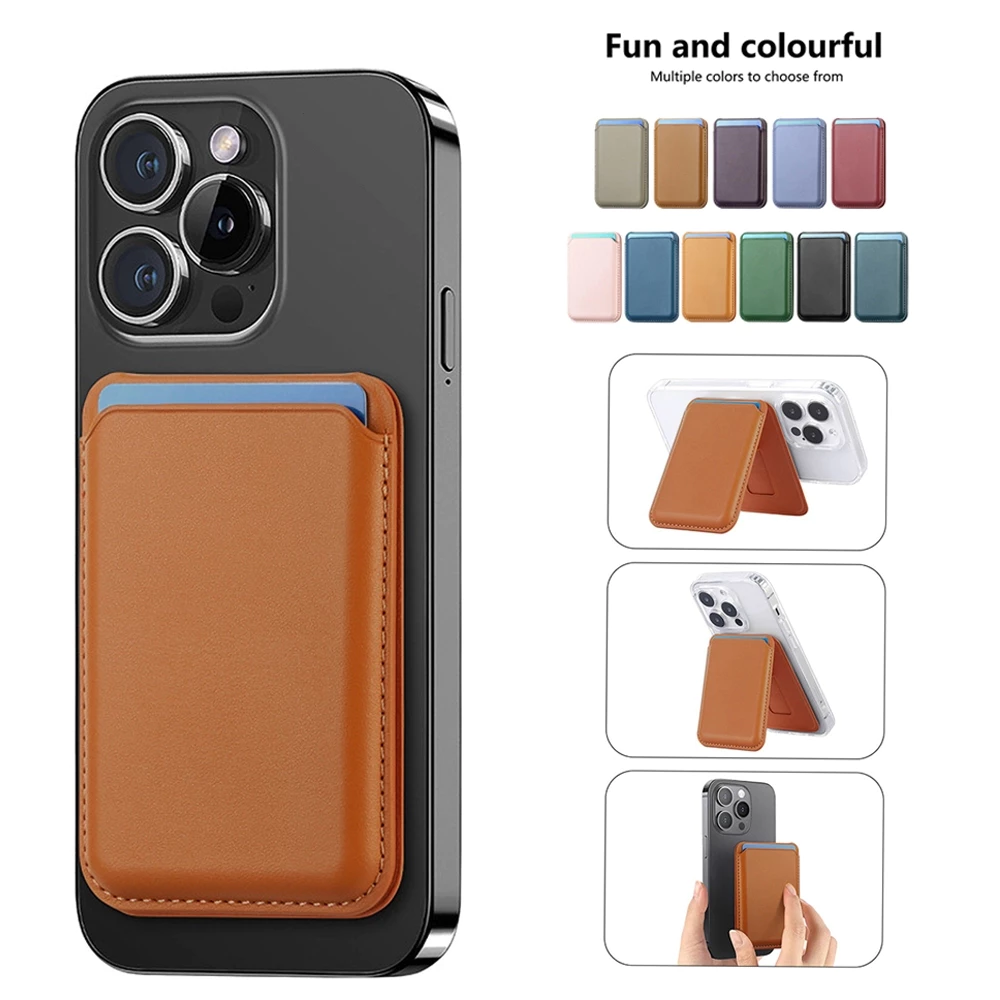 ขาตั้งโทรศัพท์มือถือ แบบแม่เหล็ก พับได้ ช้สำหรับ Phone Magnetic Card Holder Wallet ขาตั้งโทรศัพท์มือถือ แบบแม่เหล็ก