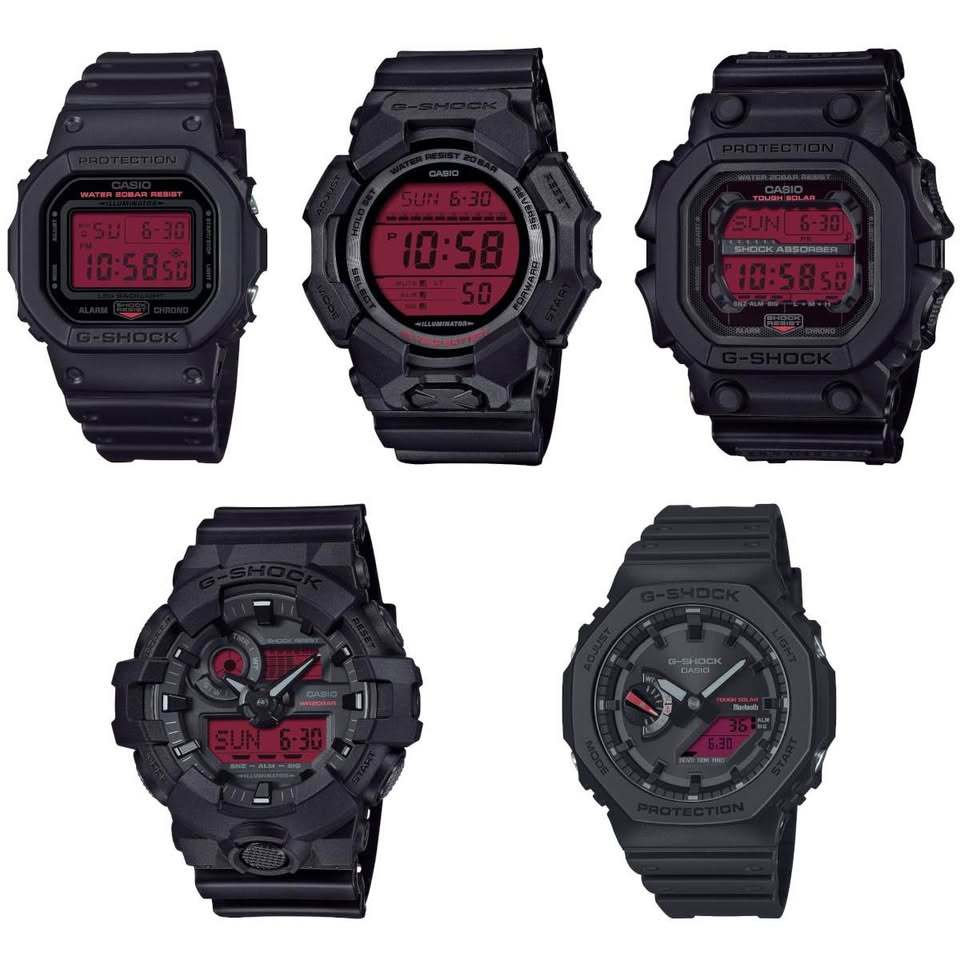 G-SHOCK รุ่น  GX-56BBR,DW-5600BBR,GA-700BBR,GX-56BBR-1,DW-5600BBR-1,GA-700BBR-1,GA-B2100BBR-1,GD-010