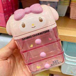 🎀พร้อมส่ง กล่องลิ้นชักจิ๋ว 3 ชั้น Sanrio x Miniso ลิขสิทธิ์แท้ 💯