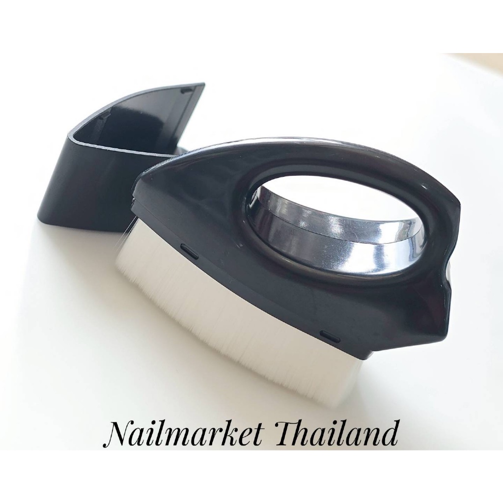 แปรงปัดฝุ่นทรงเตารีด ขนนิ่ม ใช้ปัดผงขัดกระจก มีห่วงคล้องนิ้ว ฝุ่นหน้าเล็บ ซอกเล็บ พร้อมส่ง