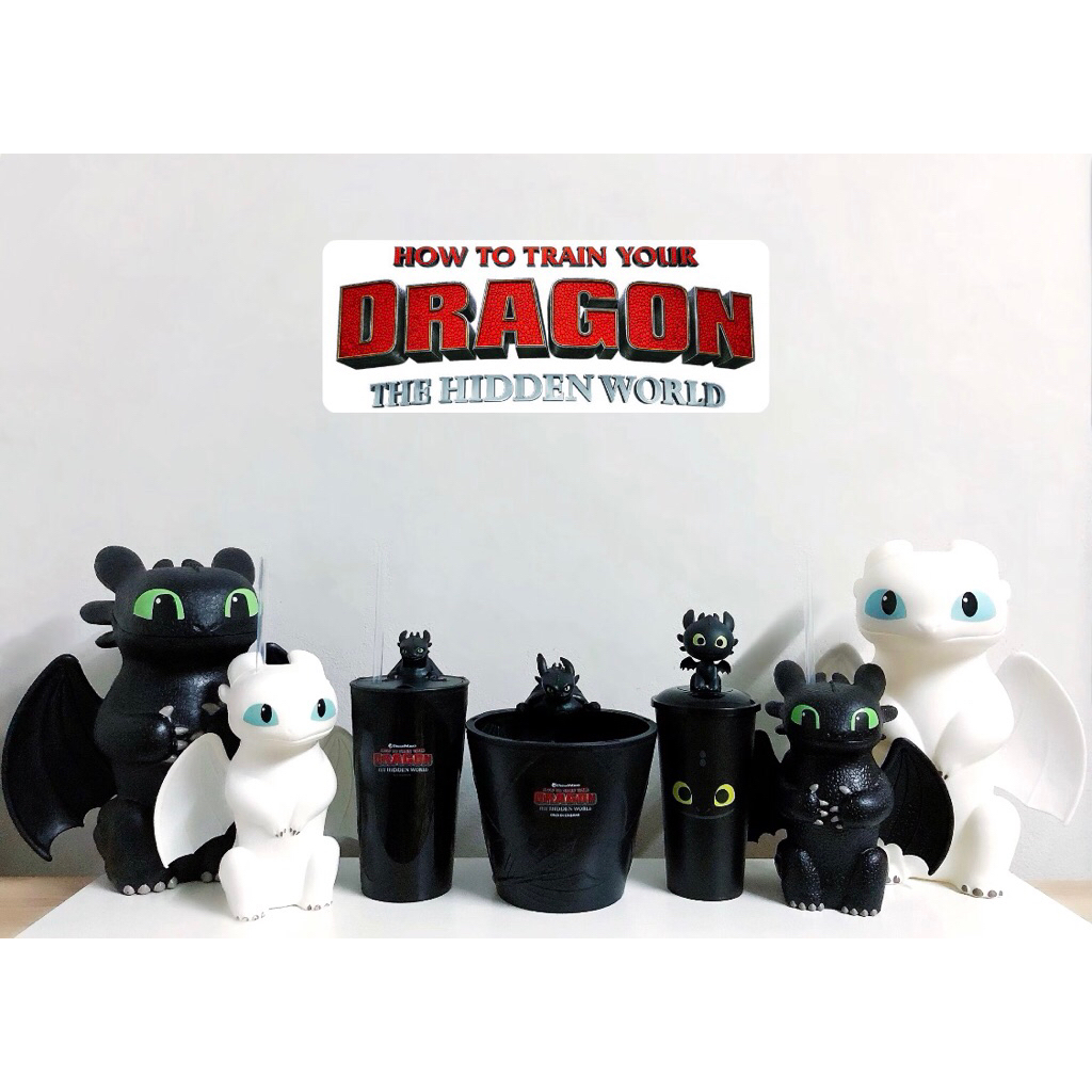 (ทักขอลด30%) ถังป๊อปคอร์น เขี้ยวกุด ถังป๊อปคอร์น How to train your dargon แก้วน้ำ เพลิงนวล จาก SF Ci