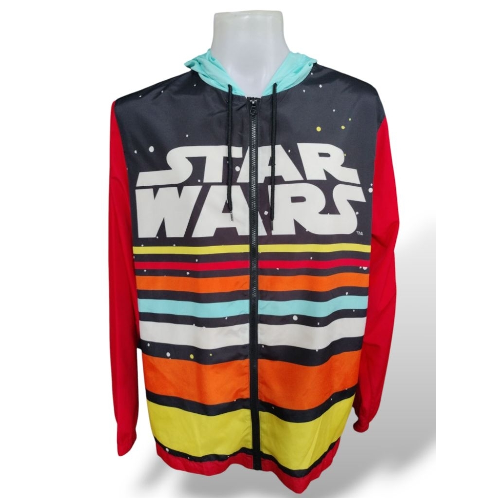 เสื้อแจ็คเก็ตฮู้ดผ้าร่มแขนยาวแบรนด์มือ2 DISNEY STAS WARS Size L/XL