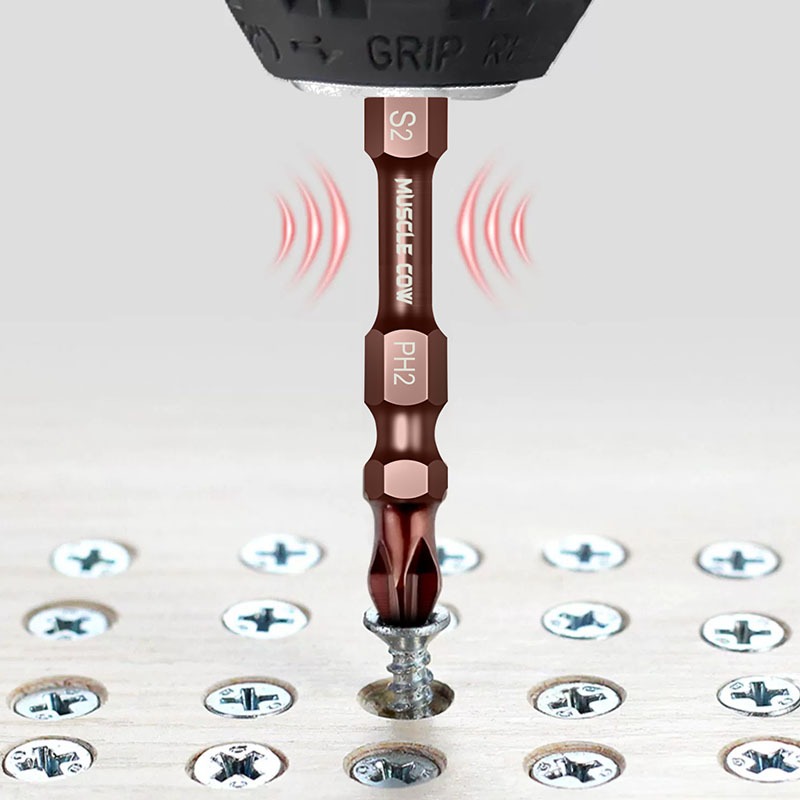 MUSCLE COW ไขควงปลายแม่เหล็ก 65 มิล ชนิดเหล็ก S2 แบบ PH2 หัวแฉกมีแม่เหล็ก ปลายสองด้าน ดอกไขควงแม่เหล็ก - รูปที่ 6