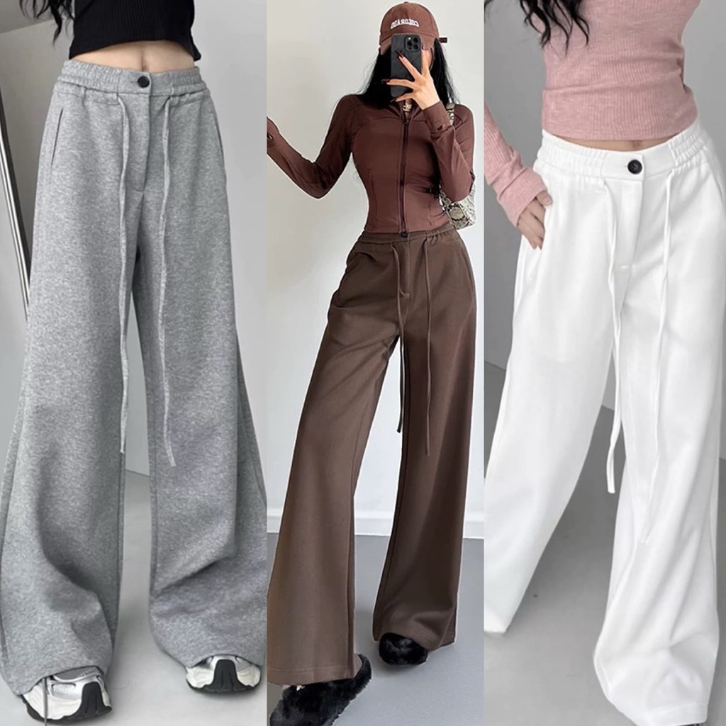 พร้อมส่ง keltis 9275 กางเกงขายาว ขากระบอกใหญ่ กางเกง ขายาว