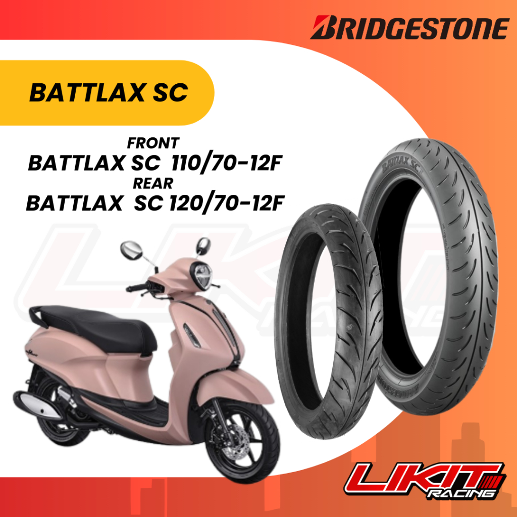 ยางBridgestone Battlax SC 110/70-12 F / 120/70-12R สำหรับ Granfilano