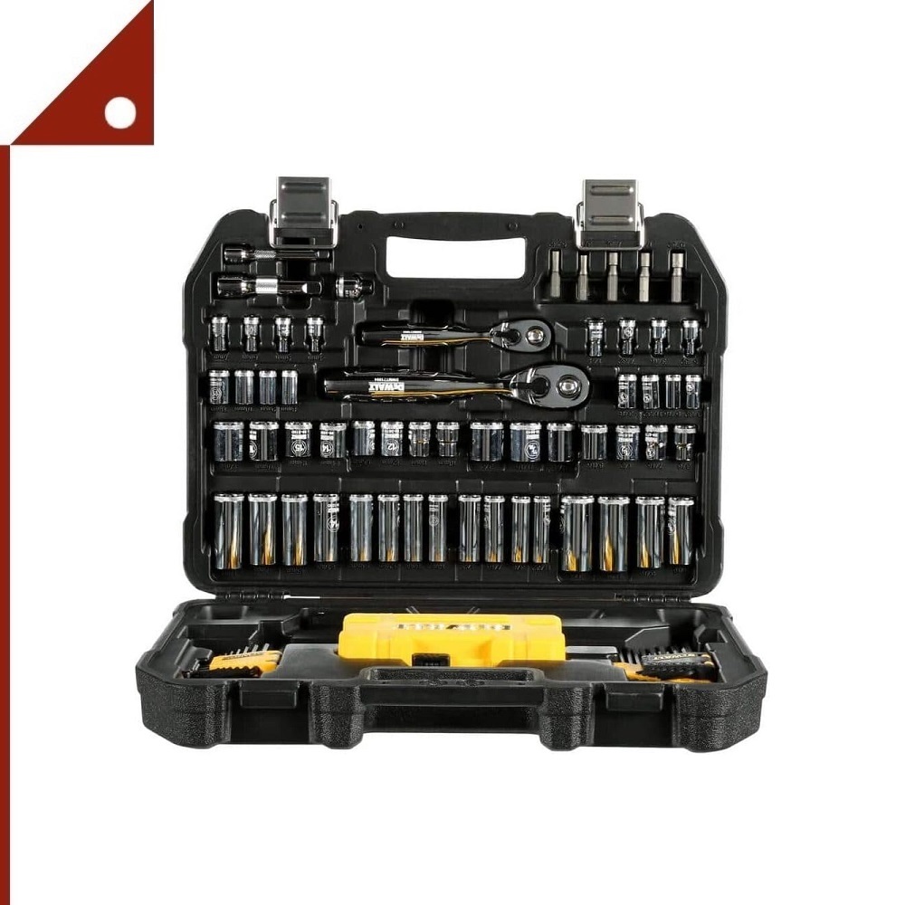 DEWALT : DWTDWMT73801* ชุดลูกบล็อก SAE/Metric Mechanics Tools Kit, 108pc.