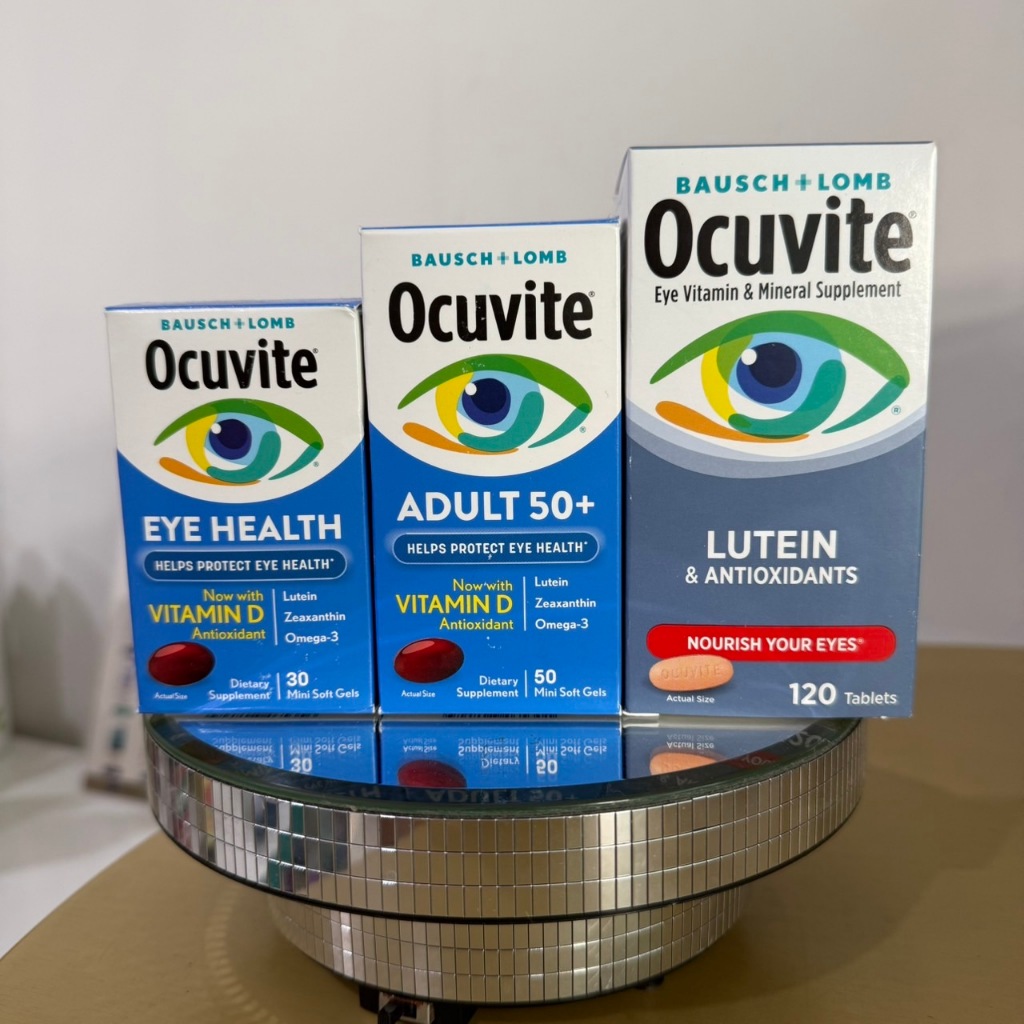ผู้เชี่ยวชาญด้านดวงตา Ocuvite Bausch + Lomb Eye ลูทีน ซีแซนทีน โอเมก้า-3 & แร่ธาตุ มี 30/50/120เม็ด