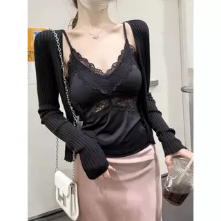 B-310 PARKLE HALTER TOP เสื้อสายเดี่ยวทรงโฮลเตอร์ ดีไซน์น่ารัก ฟองน้ำในตัว