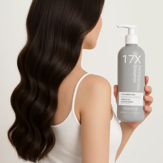 แพ็ก 2 ขวด (สูตรใหม่) THANTHAI 17X PROFESSIONAL SHAMPOO ธารไท 17 เอ็กซ์ โปรเฟสชั่นแนล แชมพู