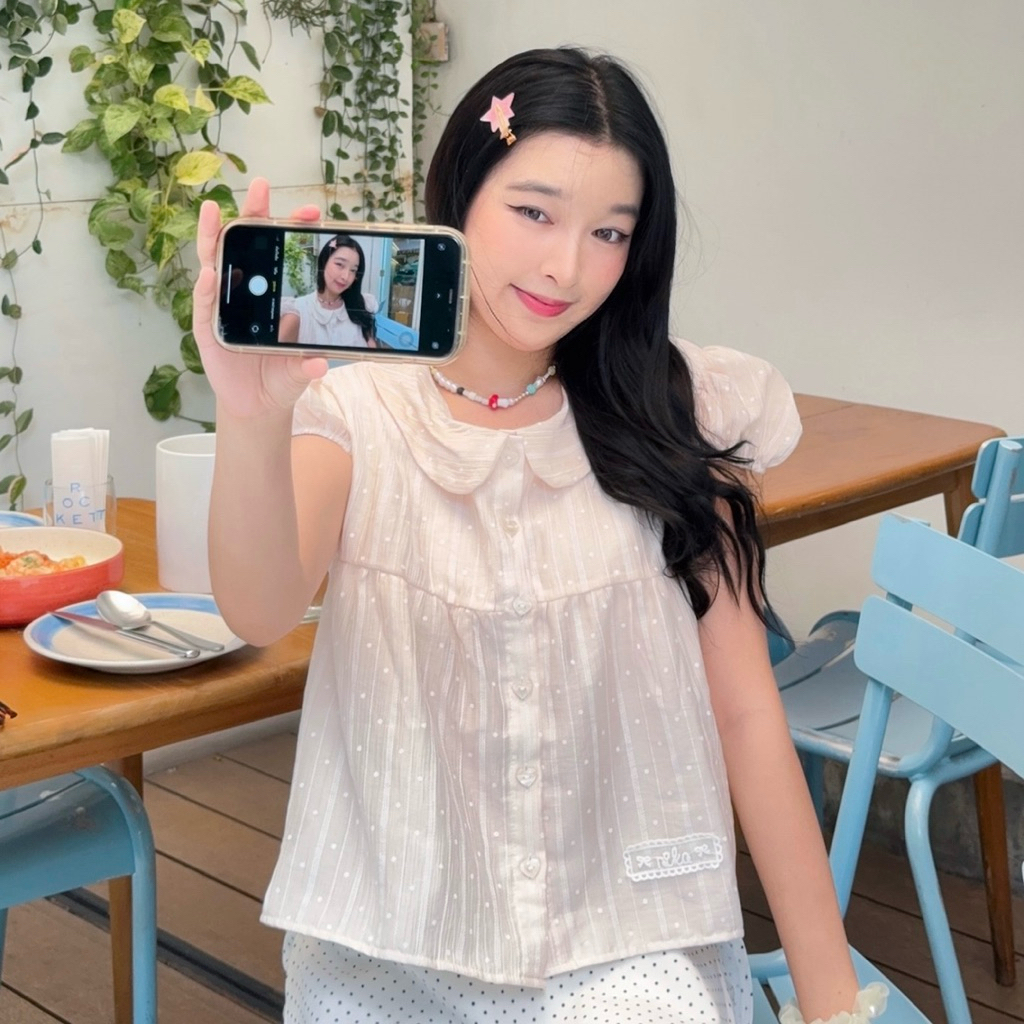 RIKA น้องเมจิเสื้อคอบัวชายปล่อย