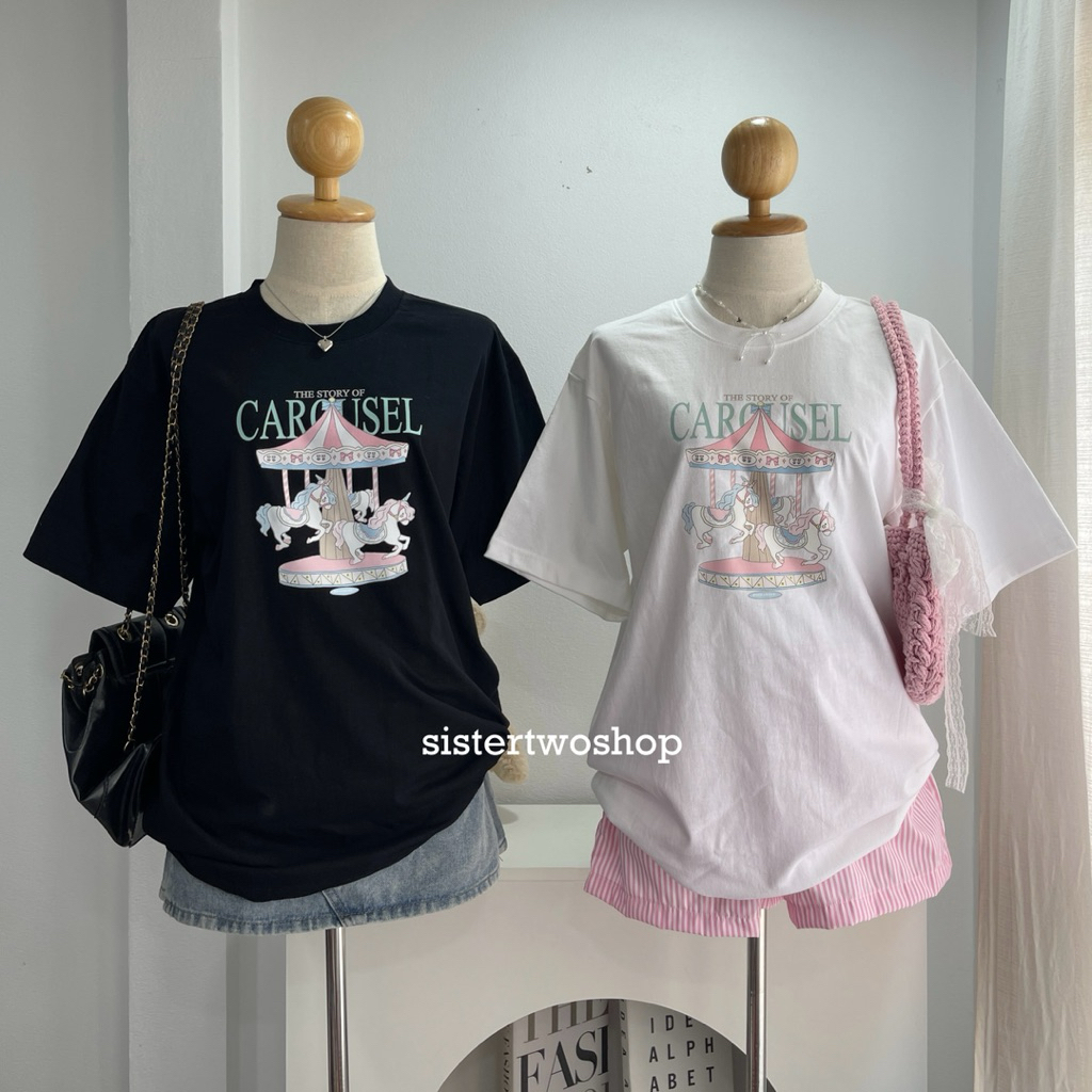 smiley🫶🏻🐬  รวมลายเสื้อยืดโอเวอร์ไซส์ เนื้อผ้าคอตตอน 100%