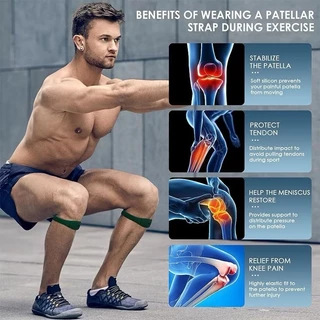 YP-518 NP-982 ซิลิโคนเข่า Band Patella Tendon บาสเกตบอลสนับสนุนสายรัด Patellar แหวนเข่า Stabilizer พร้อมซิลิโคน Patellar