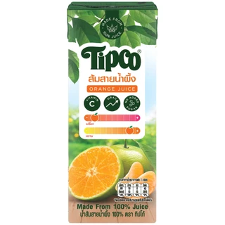 [ยกลัง] TIPCO น้ำส้มสายน้ำผึ้ง Sai Namphueng Orange juice 100% ขนาด 200 มล. 3x8x200ml ยกลัง 24 กล่อง