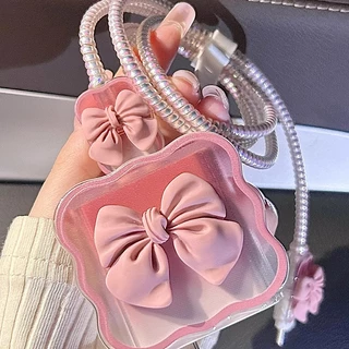 18w/20w เคสป้องกันสายชาร์จ ป้องกันสายชาร์จไม่ให้เสื่อมสภาพและแตกหัก ฝาครอบป้องกันสายเคเบิลข้อมูล การ์ตูนผีเสื้อน่ารัก