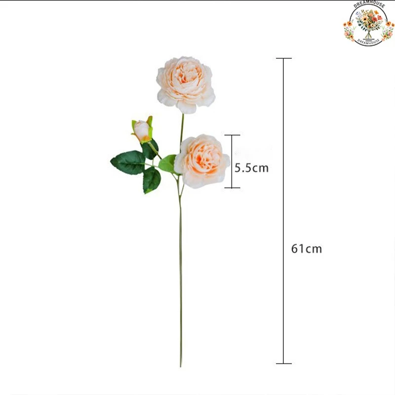ดอกโบตั๋นจำลอง ดอกไม้พลาสติก 61cm ตกแต่งบ้าน thumbnail 6