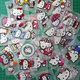 ตัวรีดการ์ตูนสุดฮิต Hello kitty รวมเซ็ต.1 ขนาด 5 CM 🐱 เช็ตใหม่ล่าสุด 💗 kitty 🐱 รีดง่ายแผ่นฟิมล์รีดร้อน