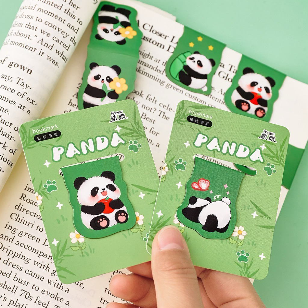 ที่คั่นหนังสือ แม่เหล็ก รูปแพนด้า สุดน่ารัก กันลืม คลิป หนังสือเรียน สุดสร้างสรรค์ อ่านได้ต่อเนื่อง ของขวัญ หนังสือสอบ